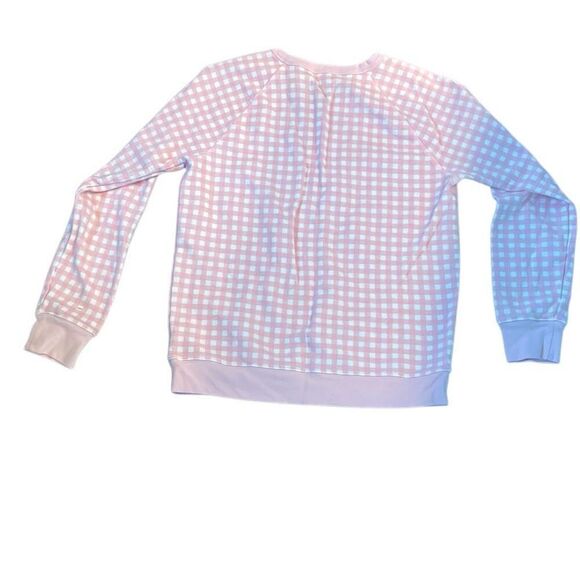 Draper James pink gingham sweatshirt size small - Picture 2 of 3